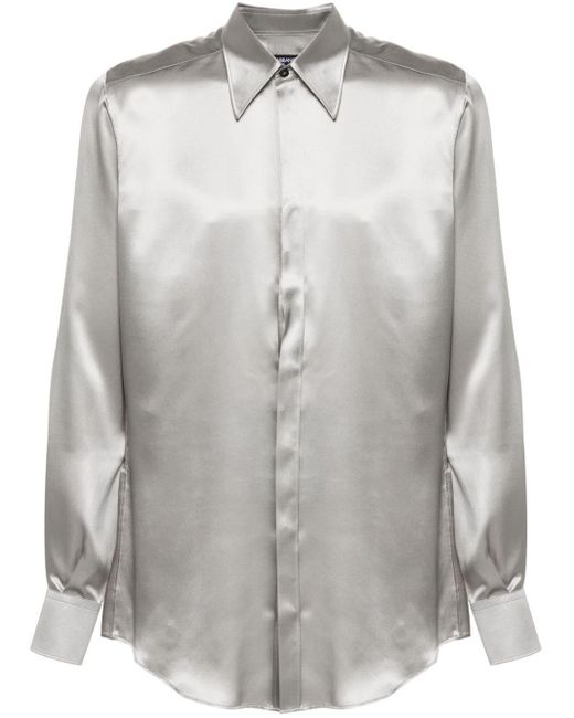 Dolce & Gabbana Zijden Overhemd in het Gray voor heren