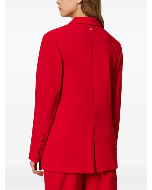 Twinset Double-breasted embroidered blazer