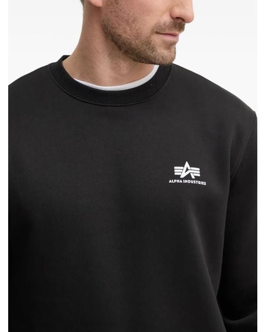 Alpha Industries Black Crewneck Sweatshirt for men