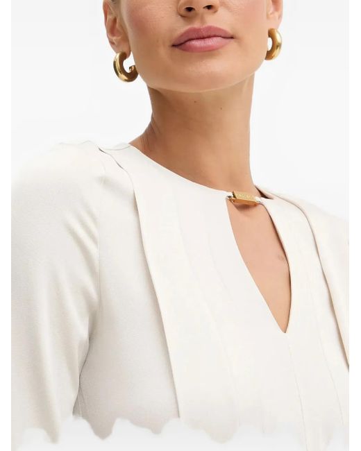 Marciano White Keyhole Belted Mini Dress