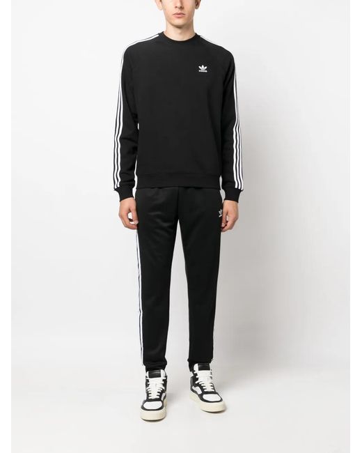 Adidas Black Logo-Print Sweatshirt for men