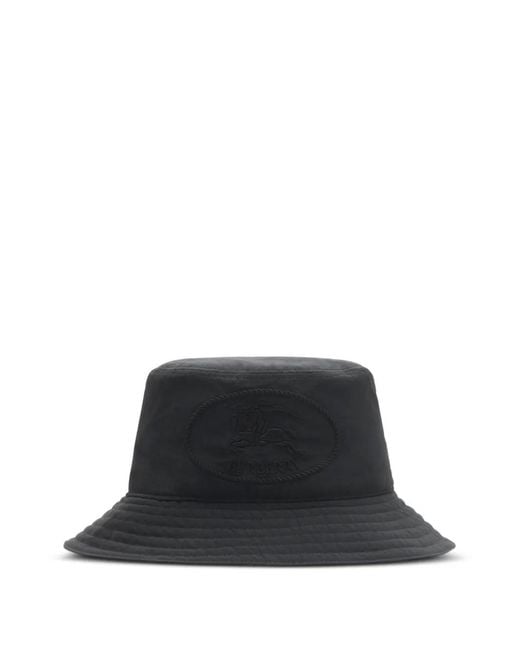 Burberry Black Knight-Detail Reversible Bucket Hat for men