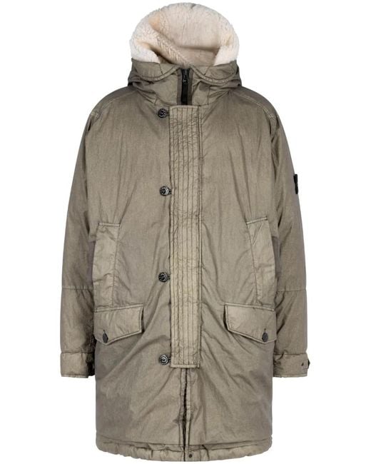 Stone Island Gray Long Parka for men