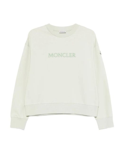 Moncler White Long-Sleeved Sweatshirt