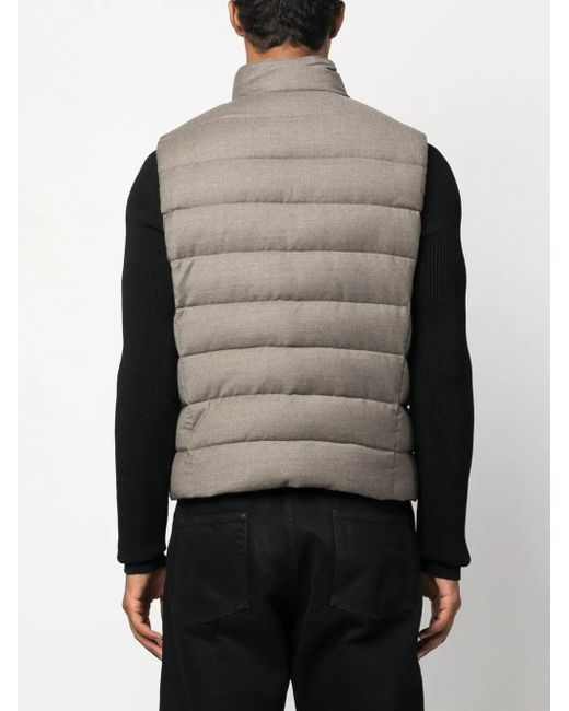 Moorer Gray Padded Down Gilet for men