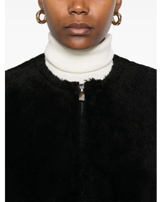 Totême Black Shearling Jacket