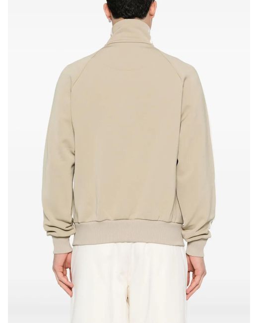 Y-3 Natural 3-Stripes Logo Zip-Up Sweatshirt