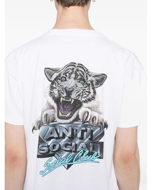 Camiseta Snow Cat ANTI SOCIAL SOCIAL CLUB de hombre de color White