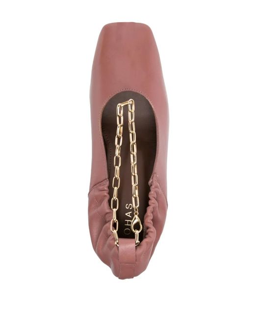 Alohas Pink Agent Anklet Leather Pumps