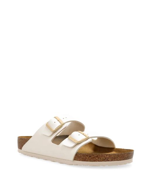 Birkenstock White Arizona Slides for men