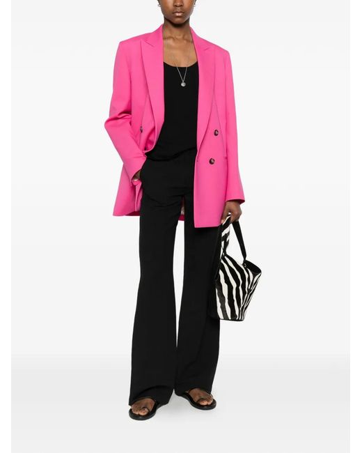 Alberta Ferretti Pink Double-Breasted Jacket