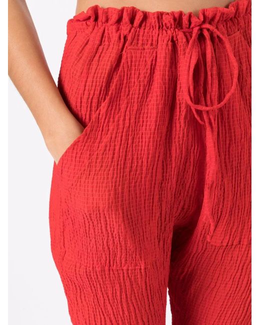 Pantaloni Con Effetto Stropicciato di Amir Slama in Red