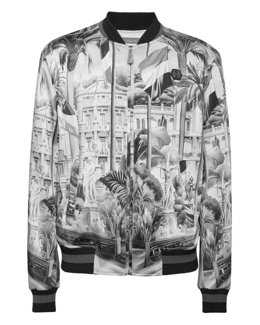 メンズ Philipp Plein D'azur ボンバージャケット Gray