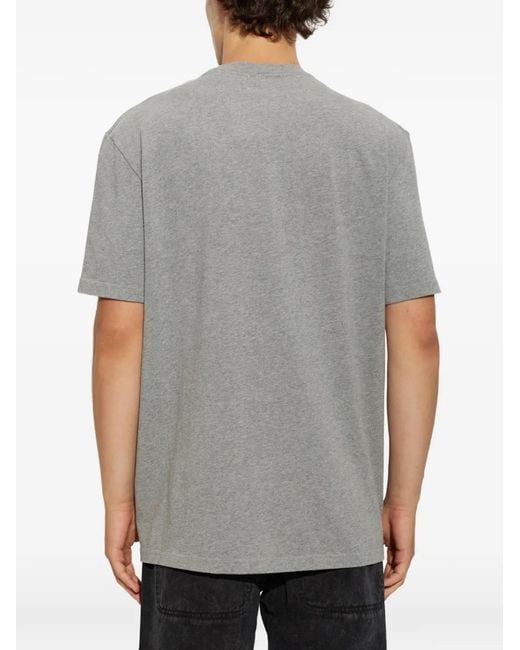 Isabel Marant Gray Honore Logo-Embroidered T-Shirt for men