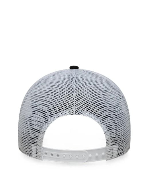 KTZ Black Logo-Patch Mesh-Panel Trucker Cap for men
