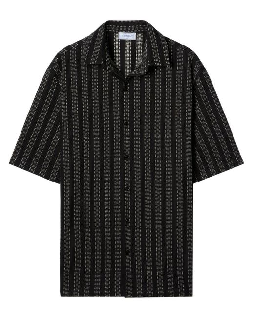 Off-White c/o Virgil Abloh Black Short Sleeve Bowling Shirt for men