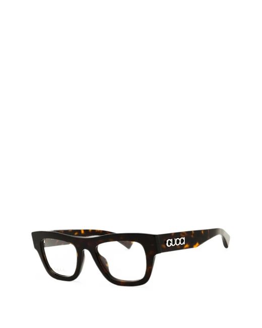 Gucci Black Rectangle-Frame Glasses for men