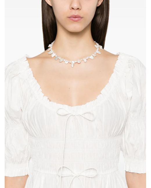 Vestido midi Ischia Doen de color White