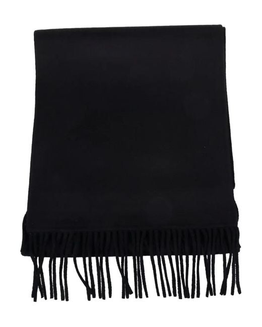 The Dynamis Studio Black Fringed Scarf