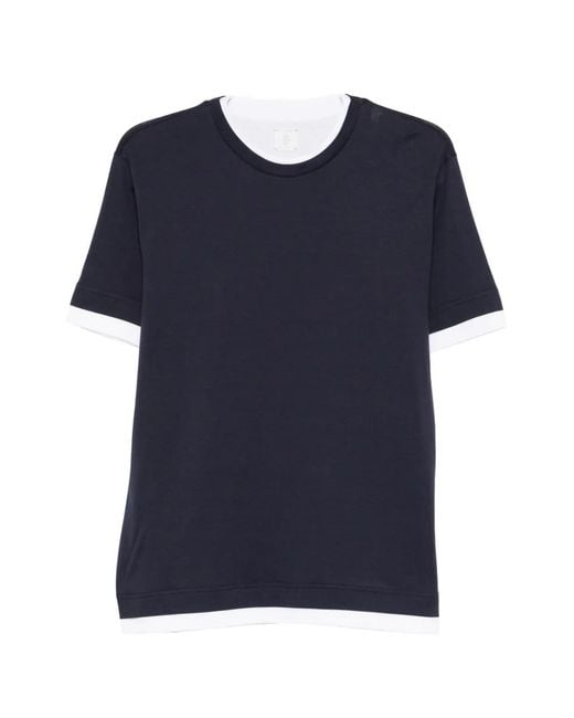 Eleventy Blue T-Shirt À Encolure Ronde for men