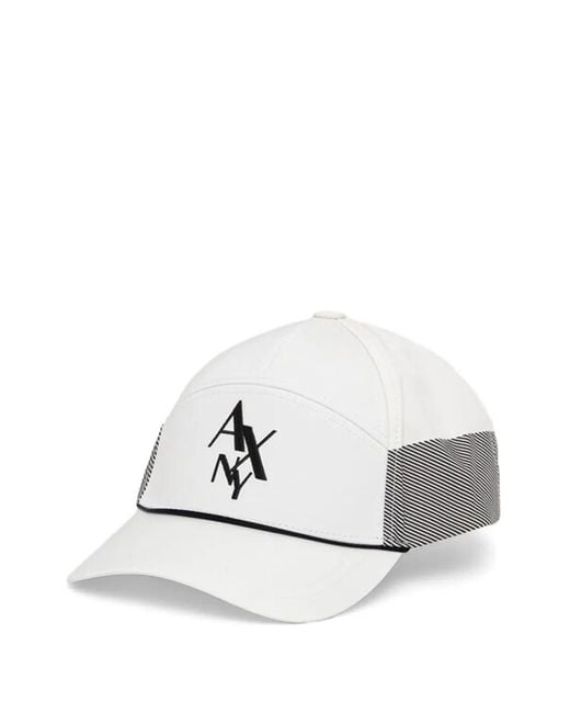 ARMANI EXCHANGE White Logo Baseball Cap for men