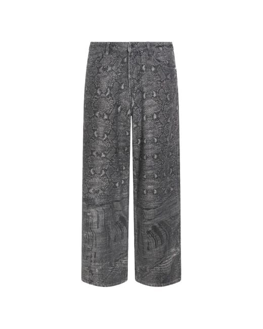 Daily Paper Gray Denim Snake Jeans for men