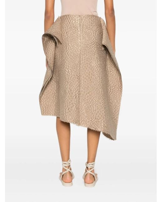Niccolò Pasqualetti Natural Collage Asymmetric Midi Skirt