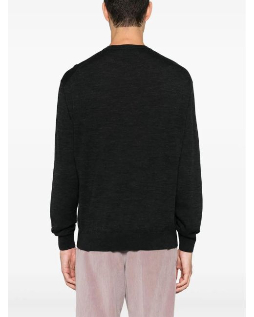 D4.0 Black Wool Sweater for men