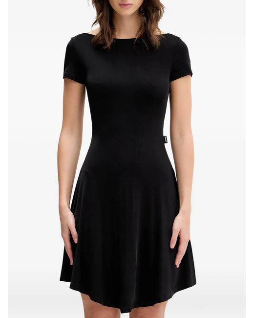Vetements Black Open-Back Bow-Detail Mini Dress