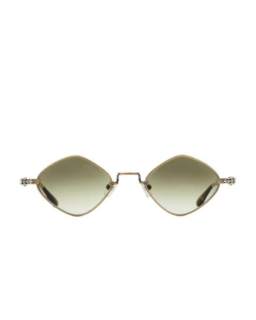 Chrome Hearts Metallic Lunettes De Soleil Diamond Dog