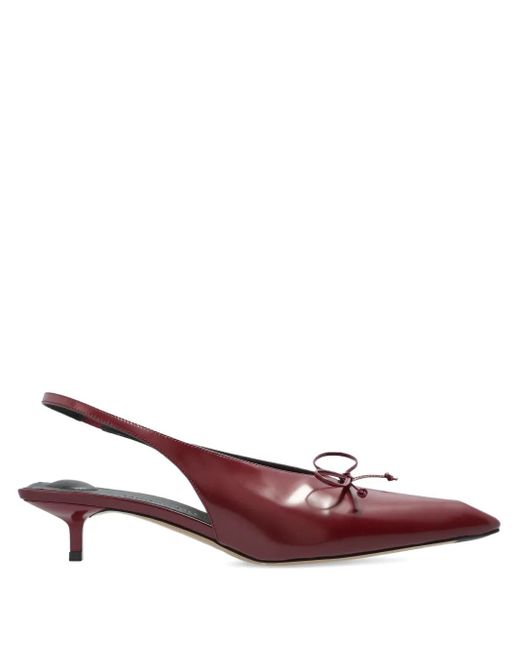 Jacquemus Pink 40Mm Cubisto Slingback Bow Pumps