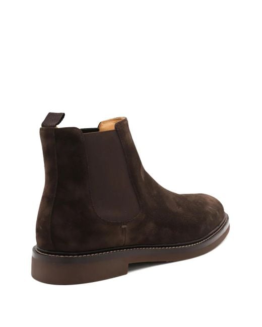 Bottines Chelsea En Daim Brunello Cucinelli pour homme en coloris Brown