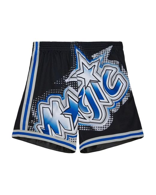 Mitchell & Ness Blue Orlando Magic Big Face Shorts for men