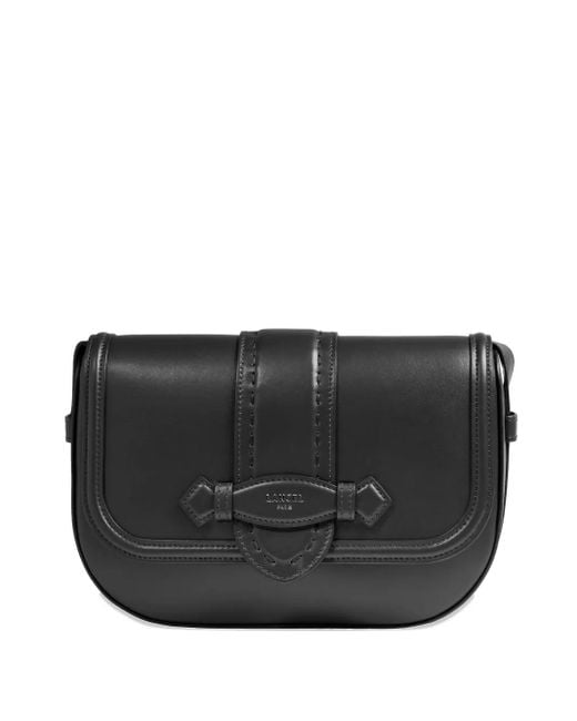 Lancel Black Sienna Leather Flap Bag