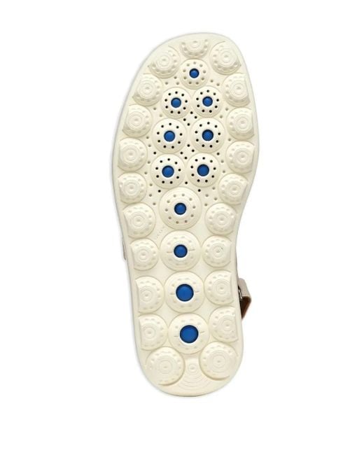 Geox Natural Double-Strap Platform Sandals