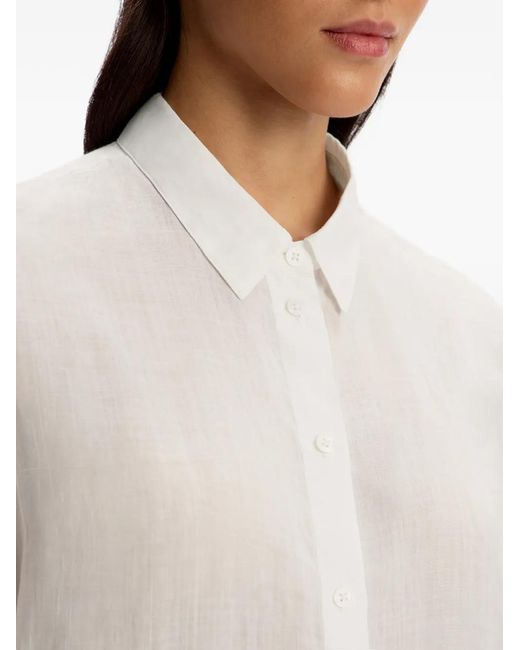 12 STOREEZ White Buttoned Ramie Shirt