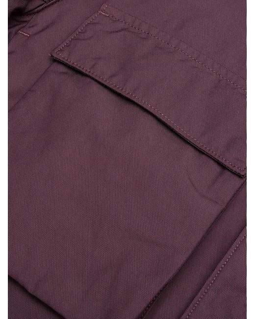Stone Island Purple Buttoned Flap-Pocket Jacket for men