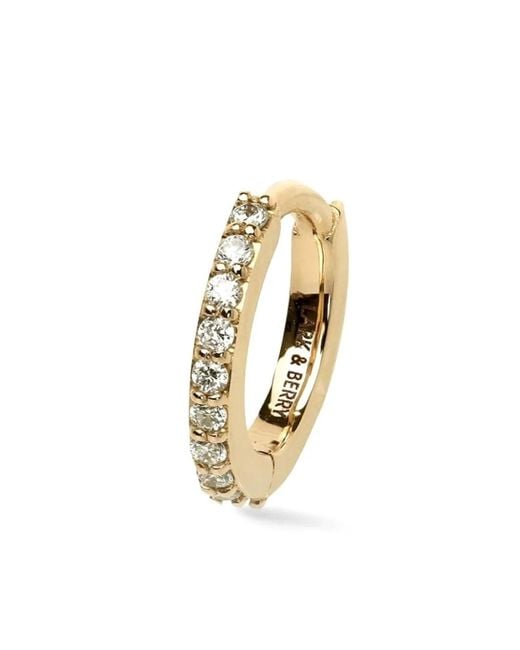 Lark & Berry Metallic 14Kt Medium Modernist Diamond Hoop Earring