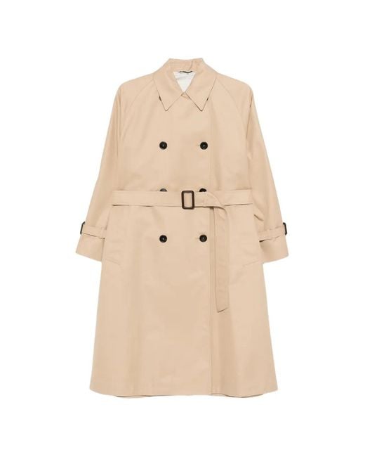 Weekend by Maxmara Natural Double-Breasted Belted Coat