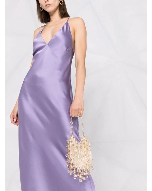 Robe Mi-Longue À Fines Bretelles Blanca Vita en coloris Purple