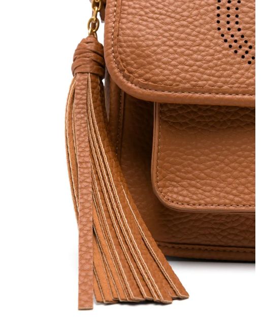 Liu Jo Brown Perforated-Logo Cross Body Bag