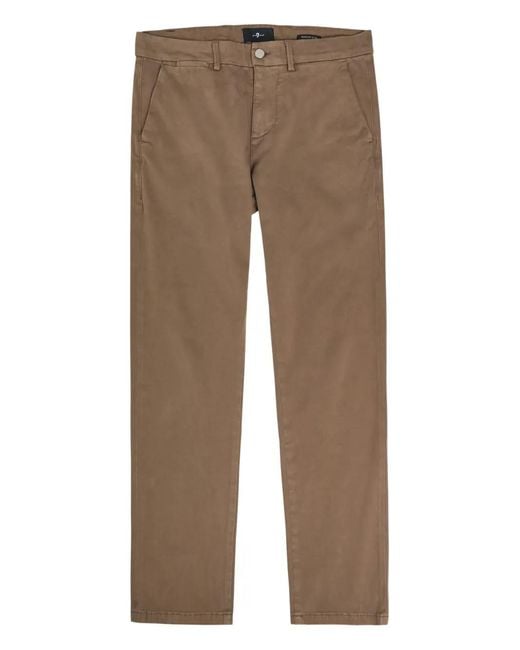 7 For All Mankind Natural Mid-Waist Slim Trousers for men
