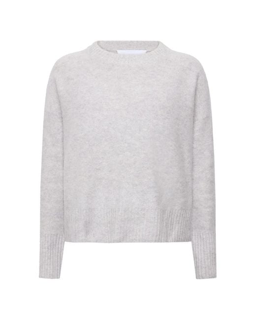 EMERSON RENALDI White Crew-Neck Drop-Shoulder Sweater