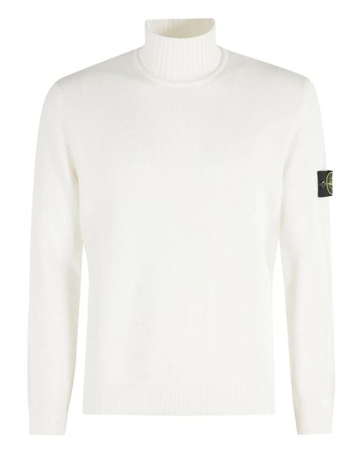 Stone Island Trui Met Hoge Hals in het White voor heren
