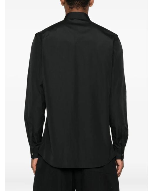 Moschino Black Couture Logo-Detail Pocket Shirt for men