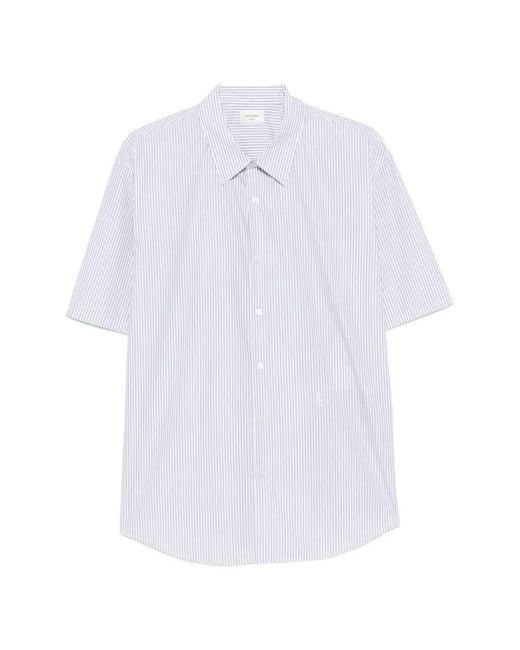 Saint Laurent White Striped Shirt for men