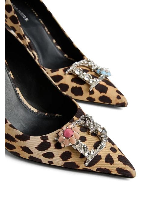 DSquared² Metallic Leopard-Print Pointed-Toe Pumps