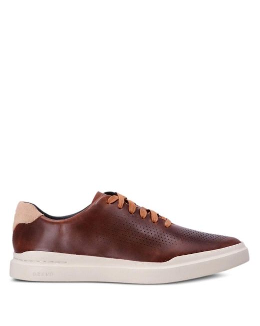 Cole Haan Brown Grandpro Rally Leather Sneakers for men