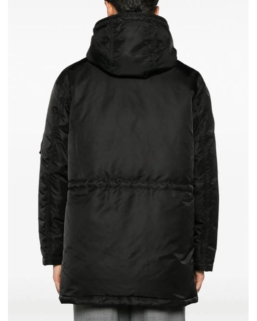 Theory Black Padded Hooded Jacket for men
