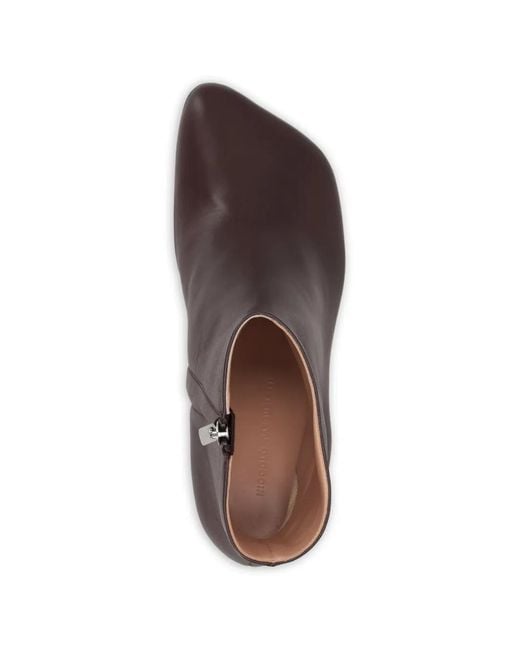 Niccolò Pasqualetti Brown Obliqua Leather Ankle Boots